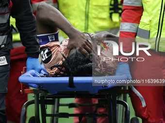 Duvan Zapata participates in the Serie A 2024-2025 match between Inter and Torino in Milano, Italy, on October 5, 2024. (