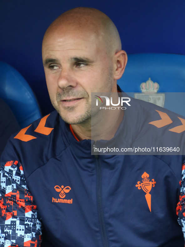 Fredi Alvarez is the head coach of Celta Fortuna during the Spanish Football 1st Federation Group 1, JOR 7, between SD Ponferradina and Celt...