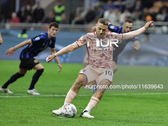 Nikola Vlasic participates in the Serie A 2024-2025 match between Inter and Torino in Milano, Italy, on October 5, 2024 