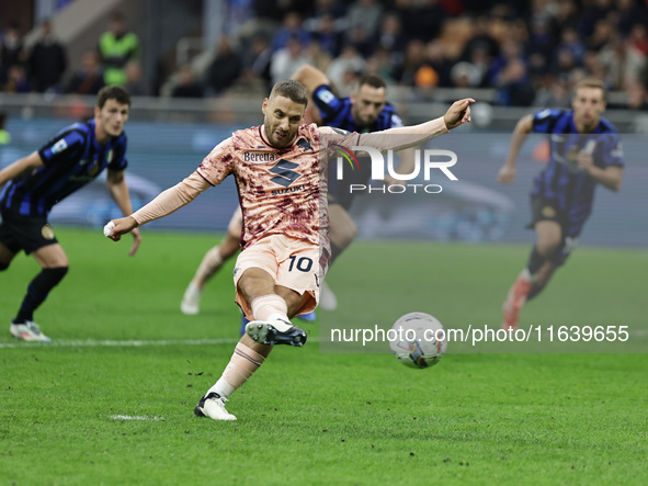 Nikola Vlasic participates in the Serie A 2024-2025 match between Inter and Torino in Milano, Italy, on October 5, 2024 