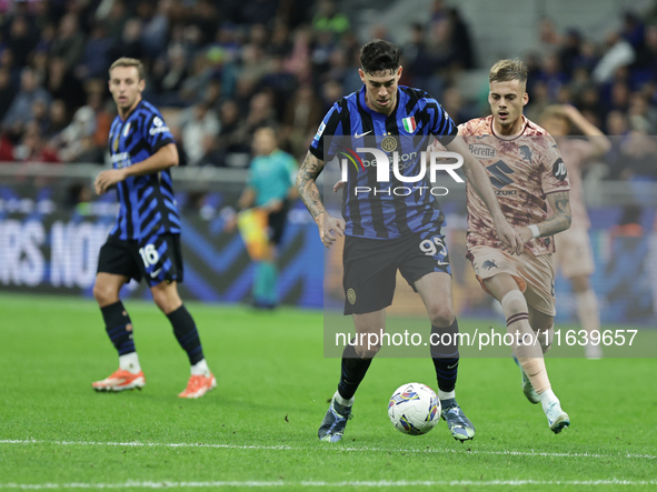 Alessandro Bastoni participates in the Serie A 2024-2025 match between Inter and Torino in Milano, Italy, on October 5, 2024. 