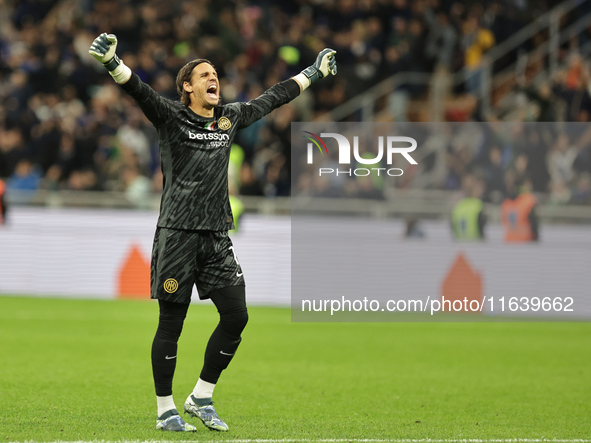 Yann Sommer participates in the Serie A 2024-2025 match between Inter and Torino in Milano, Italy, on October 5, 2024. 