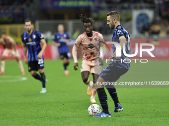 Stefan de Vrij participates in the Serie A 2024-2025 match between Inter and Torino in Milano, Italy, on October 5, 2024. (