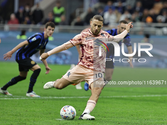 Nikola Vlasic participates in the Serie A 2024-2025 match between Inter and Torino in Milano, Italy, on October 5, 2024 (