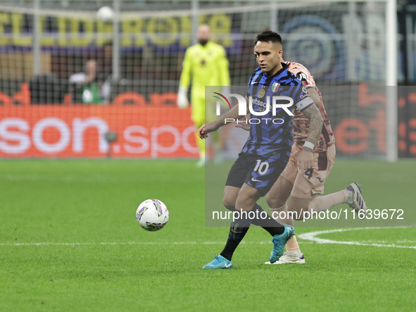 Lautaro Martinez during the Serie A 2024-2025 match between Inter and Torino in Milano, Italy, on October 5, 2024 