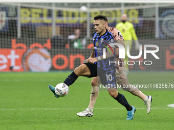 Lautaro Martinez during the Serie A 2024-2025 match between Inter and Torino in Milano, Italy, on October 5, 2024 (