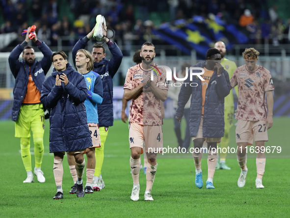 The Torino team participates in the Serie A 2024-2025 match between Inter and Torino in Milano, Italy, on October 5, 2024. 