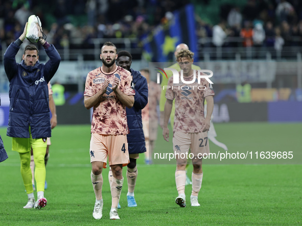 The Torino team participates in the Serie A 2024-2025 match between Inter and Torino in Milano, Italy, on October 5, 2024. 