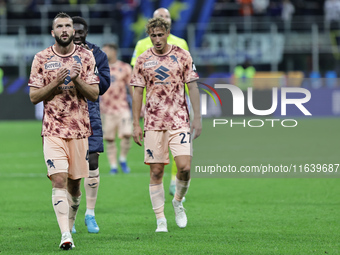 The Torino team participates in the Serie A 2024-2025 match between Inter and Torino in Milano, Italy, on October 5, 2024. (