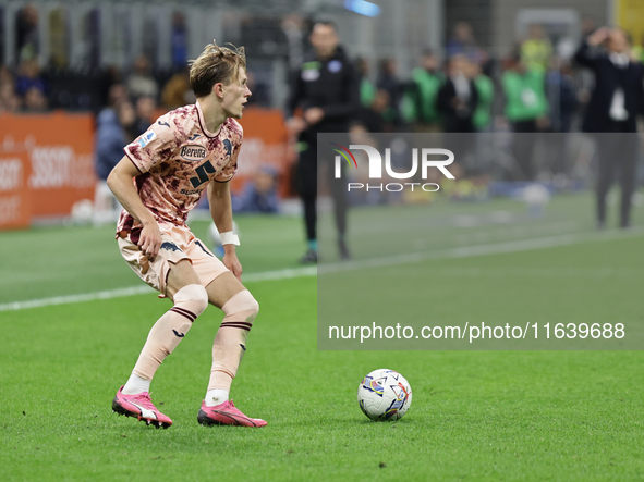 Marcus Pedersen participates in the Serie A 2024-2025 match between Inter and Torino in Milano, Italy, on October 5, 2024. 