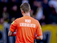 Referee Ingmar Oostrom wears a shirt with the word SCHEIDSRECHTER during the match between NAC and NEC at the NAC Rat Verleghstadium for the...