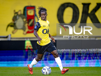 NAC Breda forward Sana Fernandes plays during the match between NAC and NEC at the NAC Rat Verleghstadium for the Dutch Eredivisie season 20...