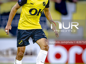 NAC Breda defender Leo Greiml plays during the match between NAC and NEC at the NAC Rat Verleghstadium for the Dutch Eredivisie season 2024-...