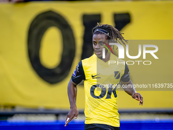 NAC Breda forward Sana Fernandes plays during the match between NAC and NEC at the NAC Rat Verleghstadium for the Dutch Eredivisie season 20...