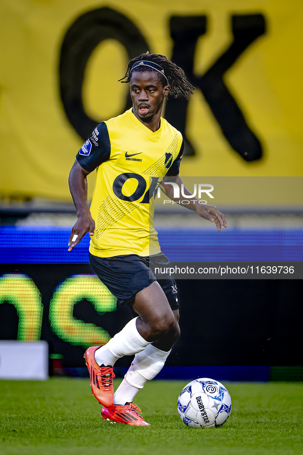 NAC Breda forward Sana Fernandes plays during the match between NAC and NEC at the NAC Rat Verleghstadium for the Dutch Eredivisie season 20...