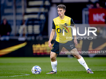 NAC Breda midfielder Max Balard plays during the match between NAC and NEC at the NAC Rat Verleghstadium for the Dutch Eredivisie season 202...