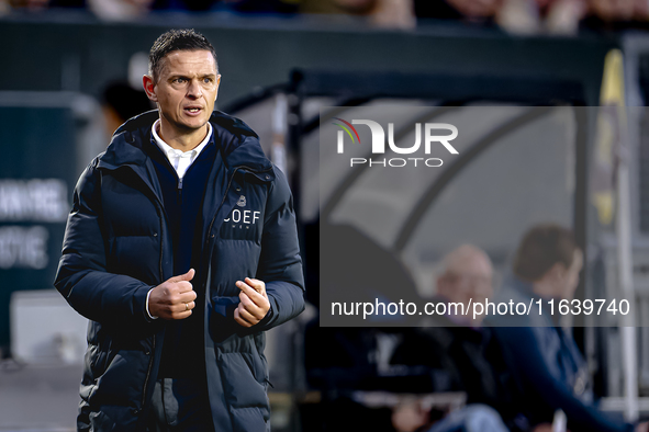 NEC trainer Rogier Meijer is present during the match between NAC and NEC at the NAC Rat Verleghstadium for the Dutch Eredivisie season 2024...