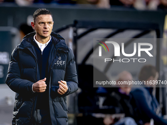 NEC trainer Rogier Meijer is present during the match between NAC and NEC at the NAC Rat Verleghstadium for the Dutch Eredivisie season 2024...