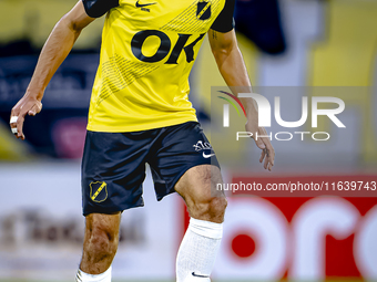 NAC Breda defender Leo Greiml plays during the match between NAC and NEC at the NAC Rat Verleghstadium for the Dutch Eredivisie season 2024-...