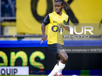 NAC Breda forward Sana Fernandes plays during the match between NAC and NEC at the NAC Rat Verleghstadium for the Dutch Eredivisie season 20...