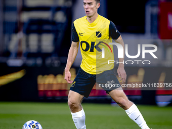 NAC Breda midfielder Max Balard plays during the match between NAC and NEC at the NAC Rat Verleghstadium for the Dutch Eredivisie season 202...