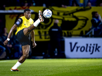 NAC Breda defender Cherrion Valerius plays during the match between NAC and NEC at the NAC Rat Verleghstadium for the Dutch Eredivisie seaso...