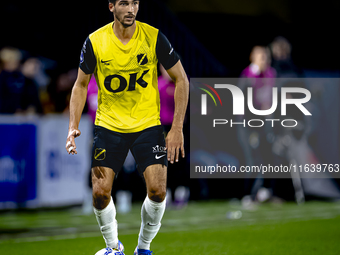 NAC Breda defender Leo Greiml plays during the match between NAC and NEC at the NAC Rat Verleghstadium for the Dutch Eredivisie season 2024-...