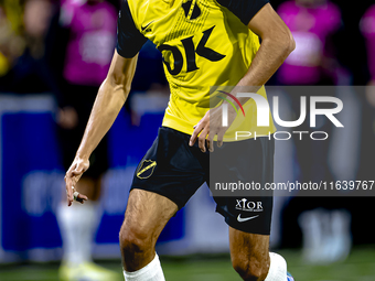 NAC Breda defender Leo Greiml plays during the match between NAC and NEC at the NAC Rat Verleghstadium for the Dutch Eredivisie season 2024-...