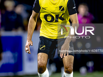 NAC Breda defender Leo Greiml plays during the match between NAC and NEC at the NAC Rat Verleghstadium for the Dutch Eredivisie season 2024-...