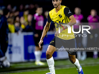 NAC Breda defender Leo Greiml plays during the match between NAC and NEC at the NAC Rat Verleghstadium for the Dutch Eredivisie season 2024-...