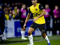 NAC Breda defender Leo Greiml plays during the match between NAC and NEC at the NAC Rat Verleghstadium for the Dutch Eredivisie season 2024-...