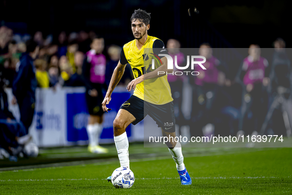 NAC Breda defender Leo Greiml plays during the match between NAC and NEC at the NAC Rat Verleghstadium for the Dutch Eredivisie season 2024-...