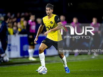 NAC Breda defender Leo Greiml plays during the match between NAC and NEC at the NAC Rat Verleghstadium for the Dutch Eredivisie season 2024-...