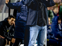 NAC Breda trainer Carl Hoefkens is present during the match between NAC and NEC at the NAC Rat Verleghstadium for the Dutch Eredivisie seaso...