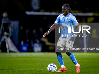 NEC defender Brayann Pereira plays during the match between NAC and NEC at the NAC Rat Verleghstadium for the Dutch Eredivisie season 2024-2...