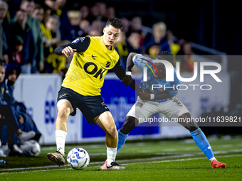 NAC Breda midfielder Dominik Janosek and NEC defender Brayann Pereira play during the match between NAC and NEC at the NAC Rat Verleghstadiu...