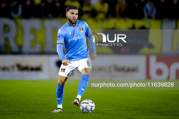 NEC defender Calvin Verdonk plays during the match between NAC and NEC at the NAC Rat Verleghstadium for the Dutch Eredivisie season 2024-20...