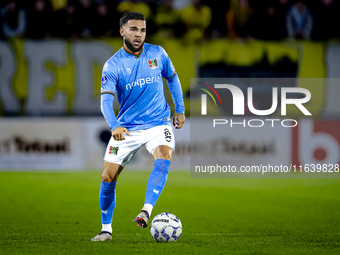 NEC defender Calvin Verdonk plays during the match between NAC and NEC at the NAC Rat Verleghstadium for the Dutch Eredivisie season 2024-20...