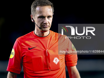 Referee Ingmar Oostrom officiates during the match between NAC and NEC at the NAC Rat Verleghstadium for the Dutch Eredivisie season 2024-20...