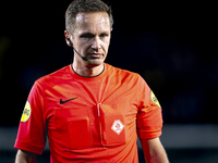 Referee Ingmar Oostrom officiates during the match between NAC and NEC at the NAC Rat Verleghstadium for the Dutch Eredivisie season 2024-20...