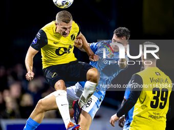 NAC Breda defender Boy Kemper and NEC forward Vito van Crooij play during the match between NAC and NEC at the NAC Rat Verlegh Stadium for t...