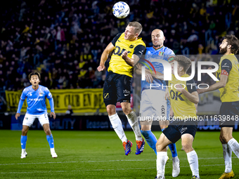 NAC Breda defender Boy Kemper and NEC defender Bram Nuytinck play during the match between NAC and NEC at the NAC Rat Verleghstadium for the...