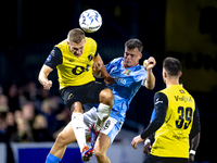 NAC Breda defender Boy Kemper and NEC forward Vito van Crooij participate in the match between NAC and NEC at the NAC Rat Verleghstadium for...