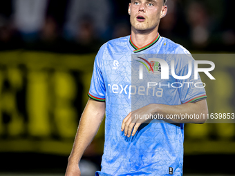 NEC forward Vito van Crooij plays during the match between NAC and NEC at the NAC Rat Verlegh Stadium for the Dutch Eredivisie season 2024-2...