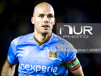 NEC defender Bram Nuytinck plays during the match between NAC and NEC at the NAC Rat Verleghstadium for the Dutch Eredivisie season 2024-202...