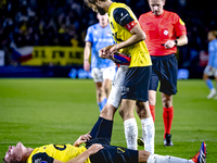 NAC Breda defender Boy Kemper and NAC Breda defender Jan van den Berg play during the match between NAC and NEC at the NAC Rat Verleghstadiu...