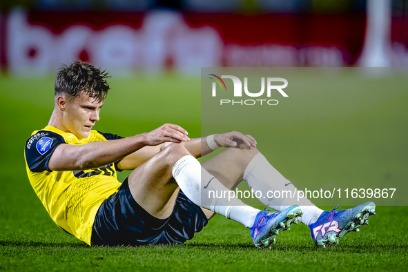 NAC Breda forward Kacper Kostorz plays during the match between NAC and NEC at the NAC Rat Verlegh Stadium for the Dutch Eredivisie season 2...