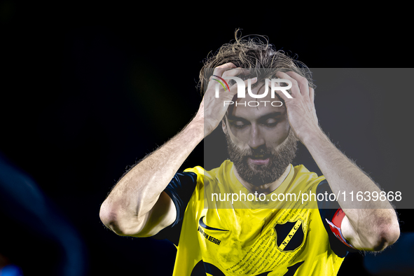 NAC Breda defender Jan van den Berg plays during the match between NAC and NEC at the NAC Rat Verleghstadium for the Dutch Eredivisie season...