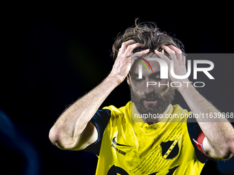 NAC Breda defender Jan van den Berg plays during the match between NAC and NEC at the NAC Rat Verleghstadium for the Dutch Eredivisie season...