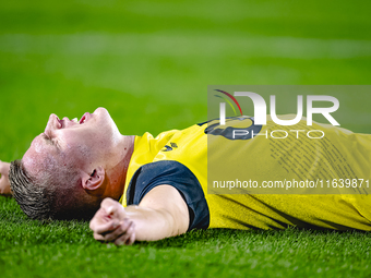 NAC Breda defender Boy Kemper plays during the match between NAC and NEC at the NAC Rat Verleghstadium for the Dutch Eredivisie season 2024-...